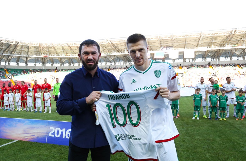 Олег Иванов провел 100 матчей за «Терек» в Премьер-Лиге