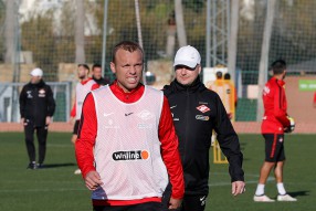 Training camp. Spartak. Getting ready for the matc ...