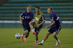 Training session of the National Team and Press-Co ...