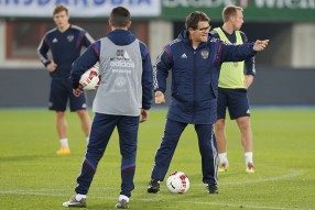 National Team of Russia pre-match training session ...